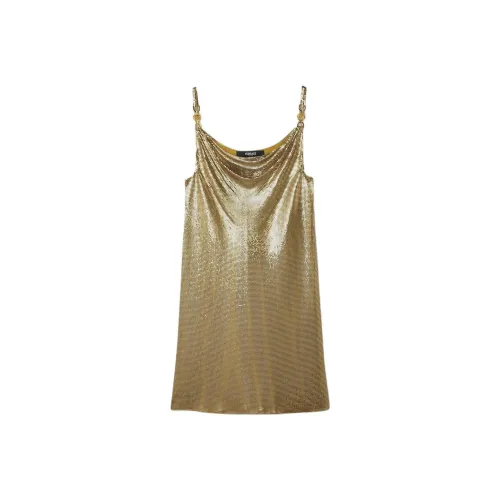 VERSACE SS25 Slip Платье Женское Золотое