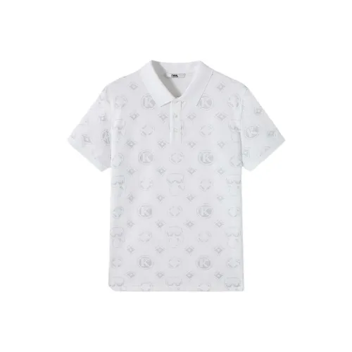 Karl Lagerfeld SS25 Поло Мужское Белое