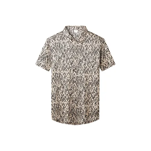 MH Бежево-желтые мужские рубашки