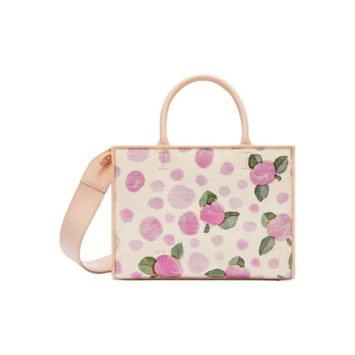 Furla Opportunity Хлопок Тоут Сумка Сумка для покупок Сумка на плечо Сумка Маленькая Женская Бежевая и Многоцветная