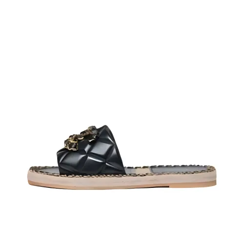 CHANEL 25P Spring Summer Rubber Slide Тапочки Женские Черный