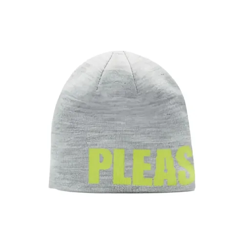 PLEASURES Акриловые шапки-бини унисекс серого цвета