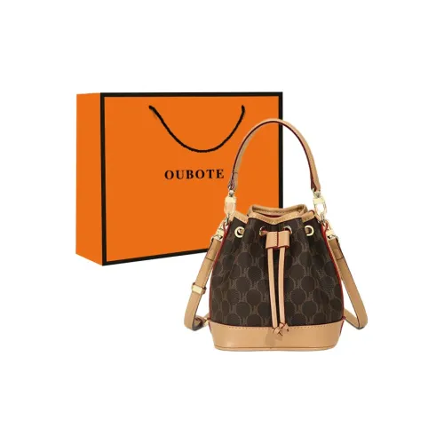 OUBOTE PVC ведрообразная сумка женская коричневая