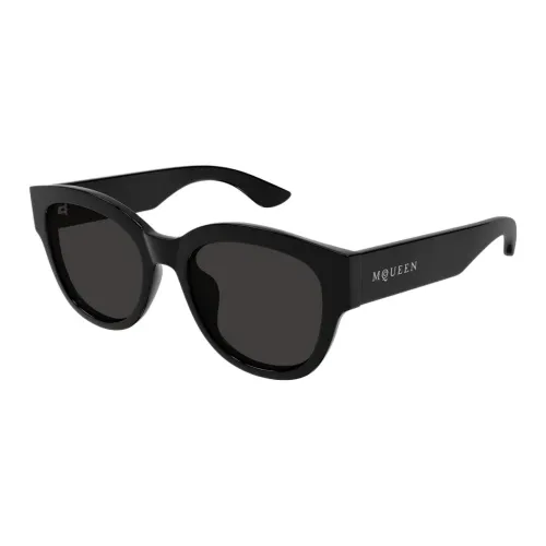 Alexander McQueen Ацетат OVAL SUNGLASSES Женские Черный