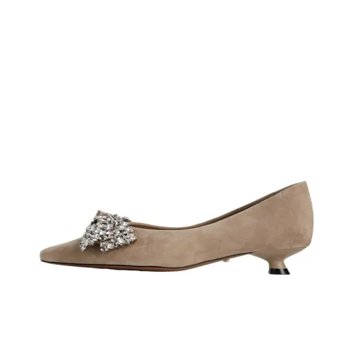 TIHOO Каблук в форме бокала Кошка Каблук Женские Абрикос