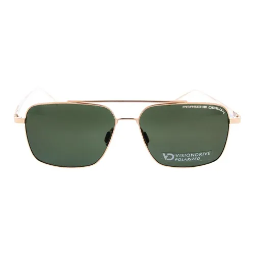 PORSCHE DESIGN Титан Aviator Солнцезащитные очки Мужские Золотые