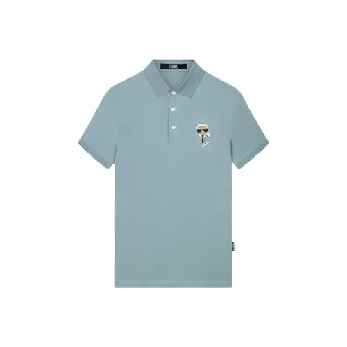 Поло Мужское Зеленое от KARL LAGERFELD