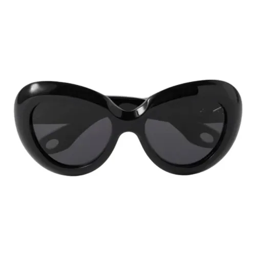 JACQUES MARIE MAGE Металлический ацетат Бабочка Солнцезащитные очки Женские Черный