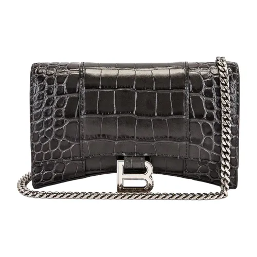 Balenciaga Кожа Плечевая Сумка Женская Темно-Серый