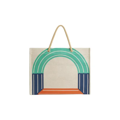 HERMES MAILLON MARIN Хлопок Сумка Женская Светло-зеленый Морской синий Кирпично-красный