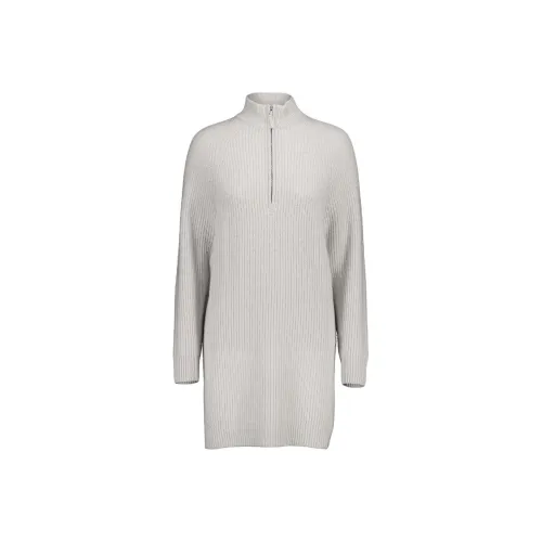 ALLUDE Серый Женские Длинные Платья с Рукавами