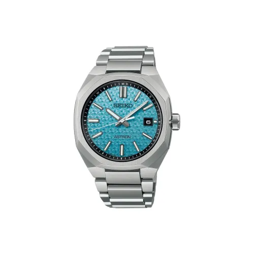 Коллекция SEIKO Astron Солнечный Кварцевый Механизм Титан Ремешок Часы 39,6 мм Мужские Часы Синий Циферблат