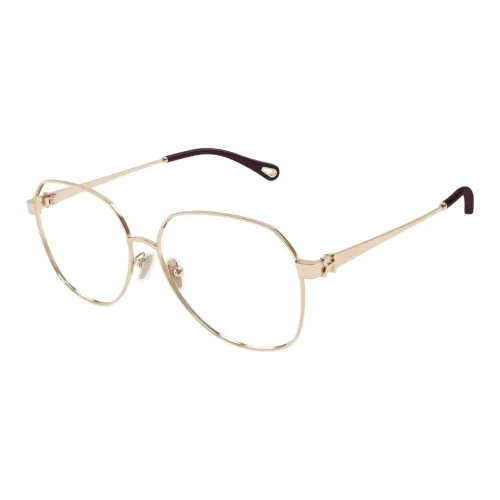 Chloe Металл Овал Оправы для очков Женские Золото