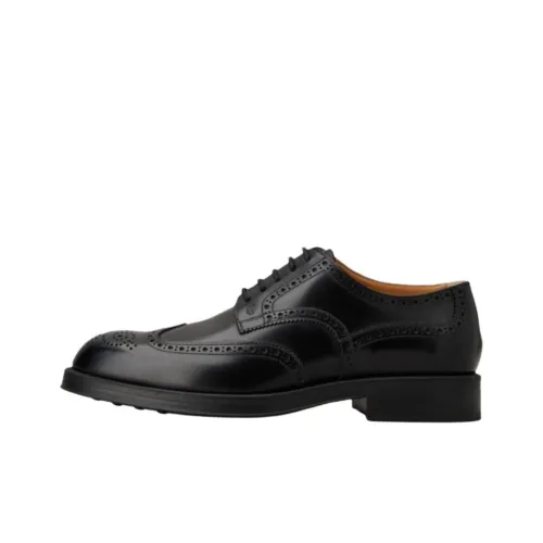 TOD'S Повседневные кожаные туфли с низким верхом, черные, мужские