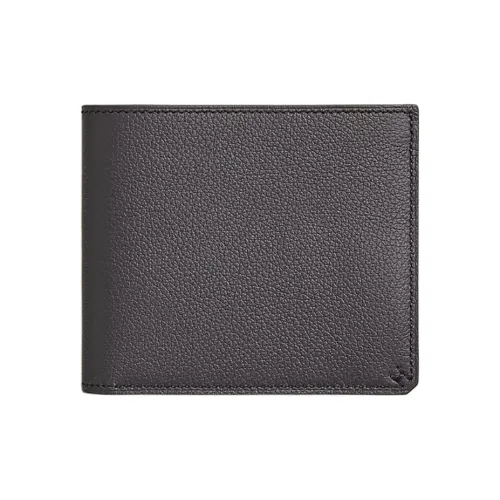 HERMES H Sellier Кошелек из коровьей кожи Унисекс Сланец