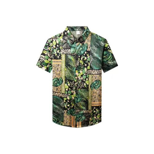 MH Зеленые Мужские Рубашки