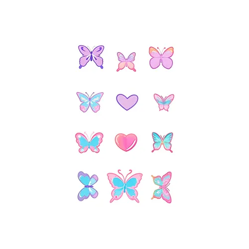 SHITIAN Для танцев LITTLE BUTTERFLY Многоцветный Tattoo Наклейка