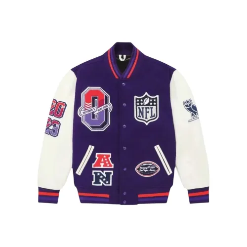 October's Very Own x Superbowl LVIII Бейсбольная куртка Мужская Фиолетовая
