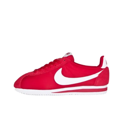 Nike Classic Cortez Устойчивый к истиранию Низкий Топ Повседневная обувь Мужская Красная Белая