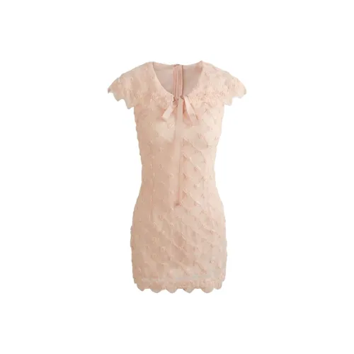 VKXOW Телесно-розовые Женские Платья без рукавов
