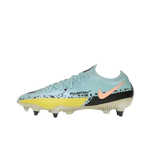 Nike Phantom GT2 Устойчивые к истиранию футбольные бутсы унисекс синий желтый