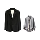 Black (Бизнес костюм + Серый рубашка + Галстук)