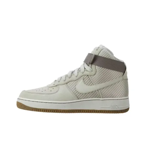Nike Air Force 1 Устойчивые к истиранию высокие кроссовки для скейтбординга женские цвет костяно-белый