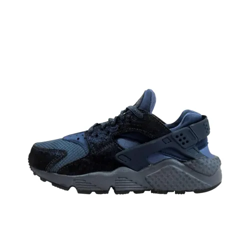 Nike Air Huarache Run Устойчивый к истиранию Низкий Топ Повседневные Беговые кроссовки Женские Морской синий