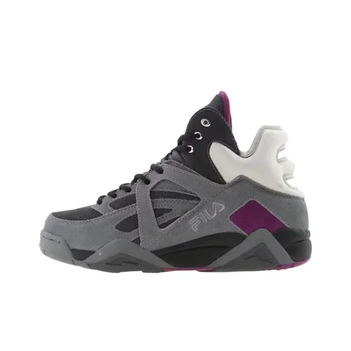 FILA Cage Abrasion Resistant MID Топ Винтажные баскетбольные кроссовки Унисекс Серый черный фиолетовый