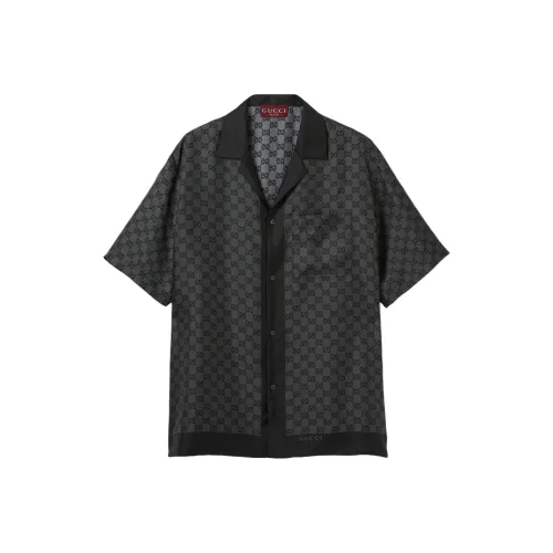 GUCCI FW25 Рубашка Мужская Темно-Серый