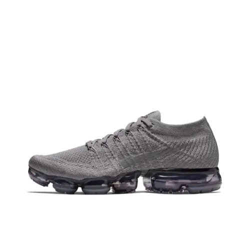 Nike Air Vapormax Устойчивые к истиранию Низкие Беговые кроссовки Унисекс Серые