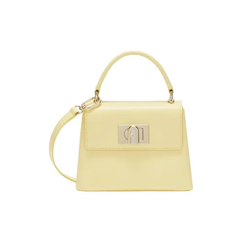 Furla 1927 Collection Кожа Сумка через плечо Сумка Мини Женская Кремово-желтая