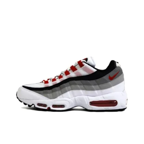 Nike Air Max 95 Устойчивые к истиранию Низкие Беговые кроссовки Унисекс Белые