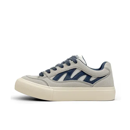 VASIBAEN Низкие кроссовки для скейтбординга Мужские Серый Синий