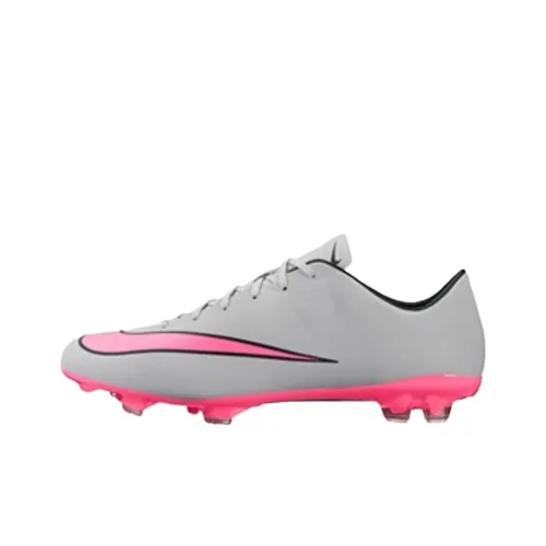 Nike MERCURIAL VELOCE II Аbrasion Resistant Футбольные бутсы Унисекс Серый Розовый