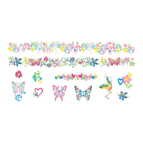 SHITIAN Aurora Petal Multicolor Tattoo Sticker