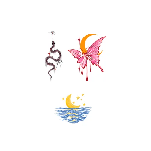 SHITIAN Облако Светлый Отражение Многоцветный Наклейка Tattoo