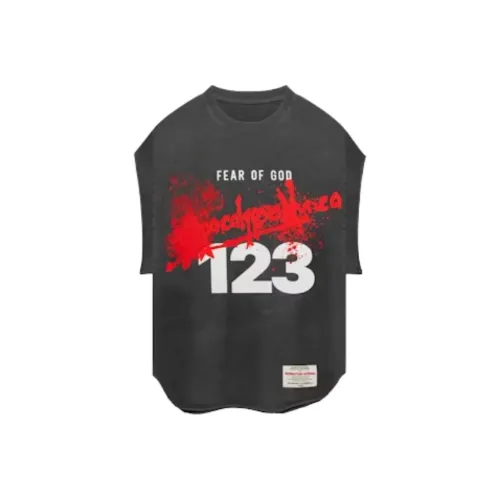 Fear Of God x RRR 123 Майка Мужская Винтажная Черная