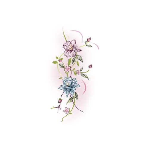 SHITIAN Неон Цветочный Дизайн Дождь Многоцветный Татуировка Наклейка