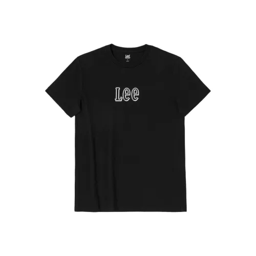 Lee Черная Унисекс Футболка