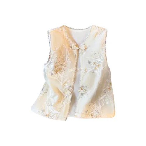 SYEEE WITH U Абрикос Женские Жилеты