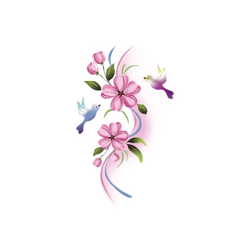 SHITIAN Fire Petal Spring Bloom Multicolor Tattoo Sticker SHITIAN Огонь Лепесток Spring Bloom Многоцветный Tattoo Наклейка
