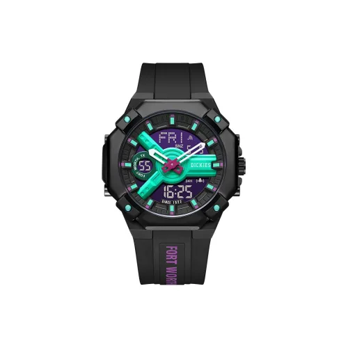 Dickies Кварцевые часы резиновый ремешок фиолетовый циферблат унисекс эксклюзивный подарок коробка комплект