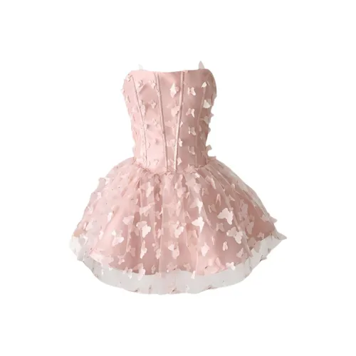 AFGGD Светло-розовые Женские Платья без рукавов