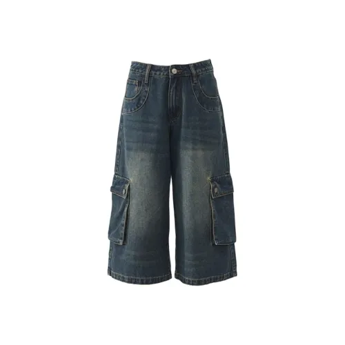 BRN Ностальгический синий Женские шорты карго