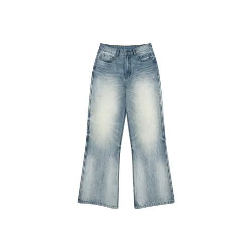 Zomuros Промытые Винтажные Синие Унисекс Джинсы