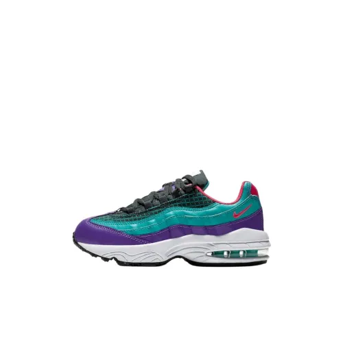Nike Air Max 95 Устойчивый к истиранию Низкий Топ Детская Беговая Обувь Синий Фиолетовый Детский