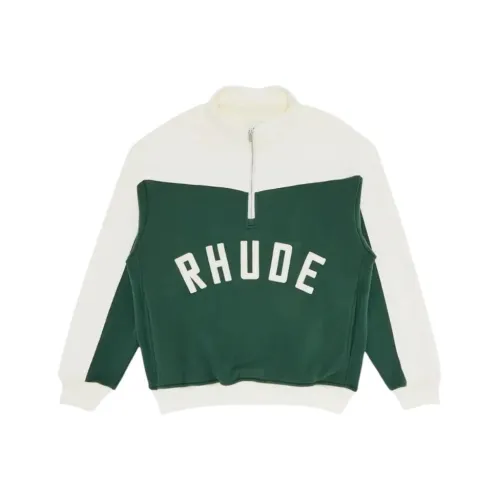 RHUDE Толстовка Мужская Белая Зеленая