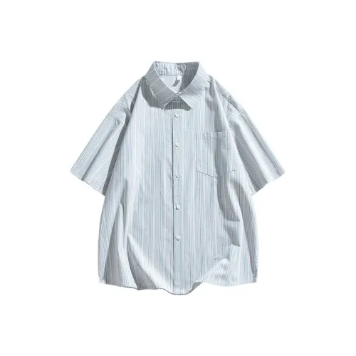 GEPURUI Светло-серый Унисекс Рубашки