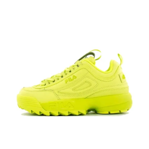 FILA Disruptor 2 Устойчивый к истиранию Низкий Топ Повседневная Обувь Женская Синий Желтый